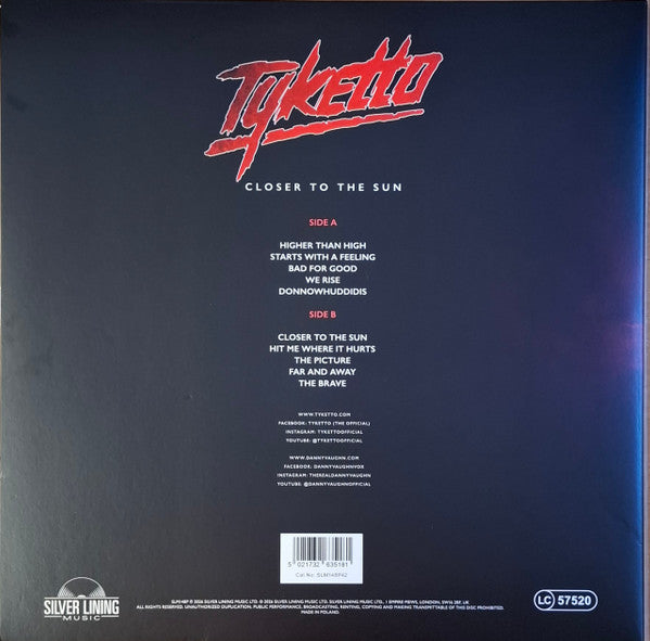 Tyketto – Closer To The Sun  ,  Gatefold