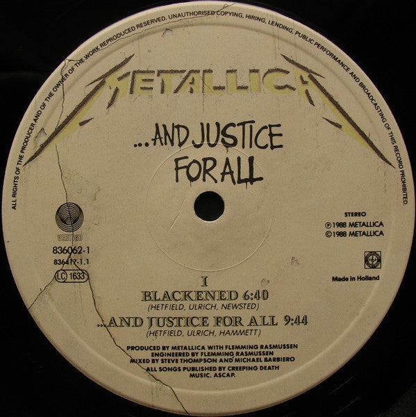 Metallica – ...And Justice For All    ,  2LP