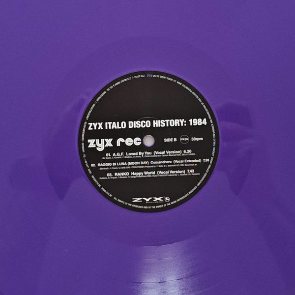 ZYX Italo Disco History 1984  , 2LP , Gatefold , Partially Mixed, Purple & Green Vinyls