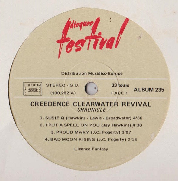 Creedence Clearwater Revival Featuring John Fogerty ‎– Chronicle (The 20 Greatest Hits)   , 2 LP, Gatefold