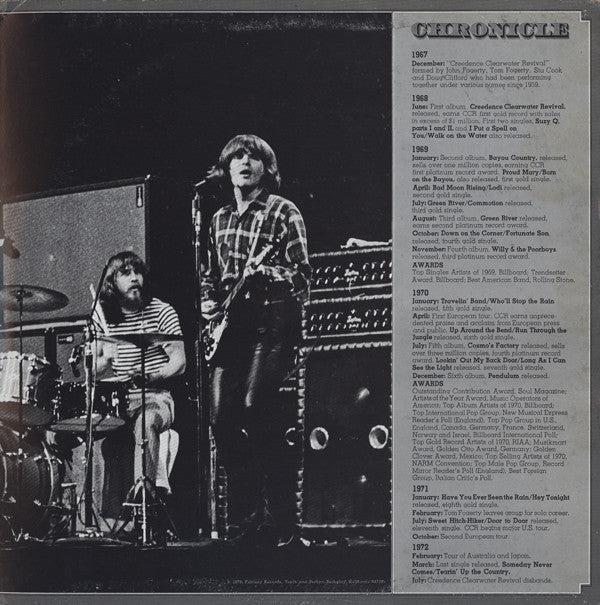 Creedence Clearwater Revival Featuring John Fogerty ‎– Chronicle (The 20 Greatest Hits)   , 2 LP, Gatefold