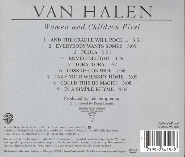 Van Halen – Women And Children First