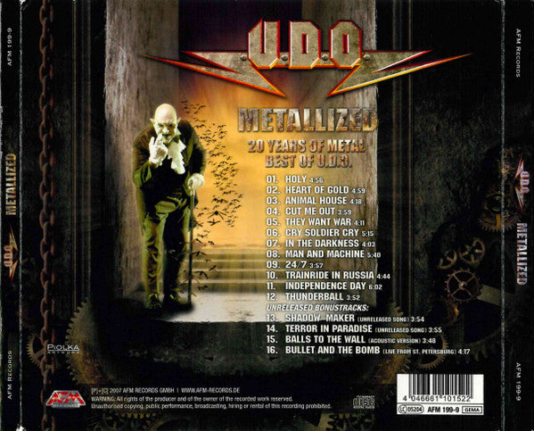 U.D.O.  – Metallized  ,  CD , Limited Edition, Digipak