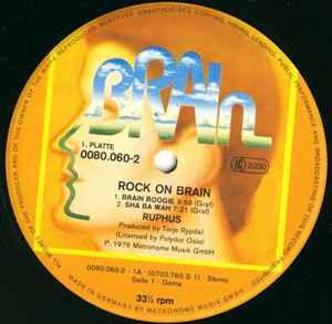 Ruphus ‎– Rock On Brain  ,  2LP , Gatefold