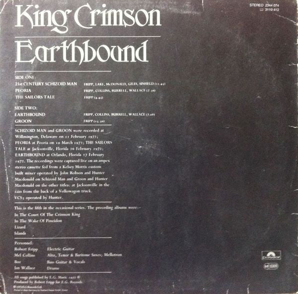 King Crimson – Earthbound
