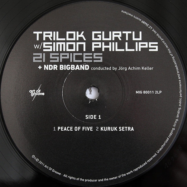 Trilok Gurtu W/ Simon Phillips + NDR Bigband* – 21 Spices, Limited Edition, LP + LP, Single Sided
