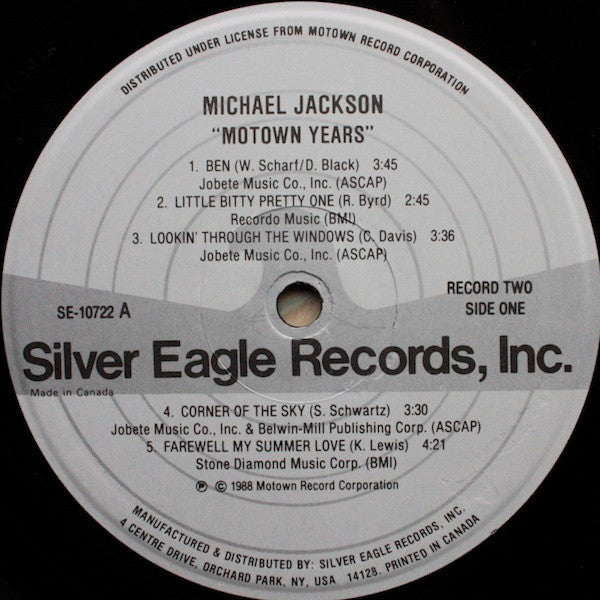 Michael Jackson ‎– The Motown Years ...His Greatest Hits    ,  3LP