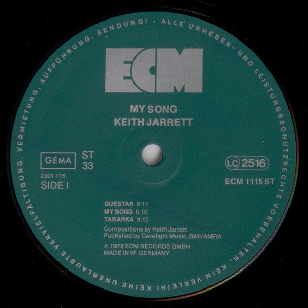 Keith Jarrett – My Song   ,   ECM