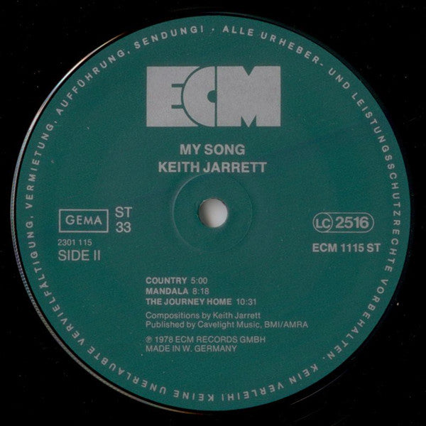 Keith Jarrett – My Song   ,   ECM