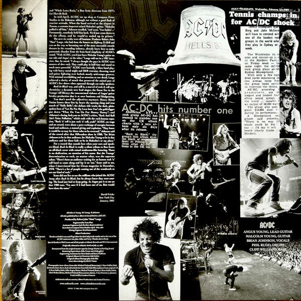 AC/DC – Back In Black  ,  White With Black Splatter vinyl