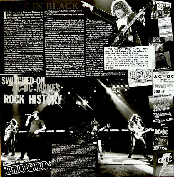AC/DC – Back In Black  ,  White With Black Splatter vinyl