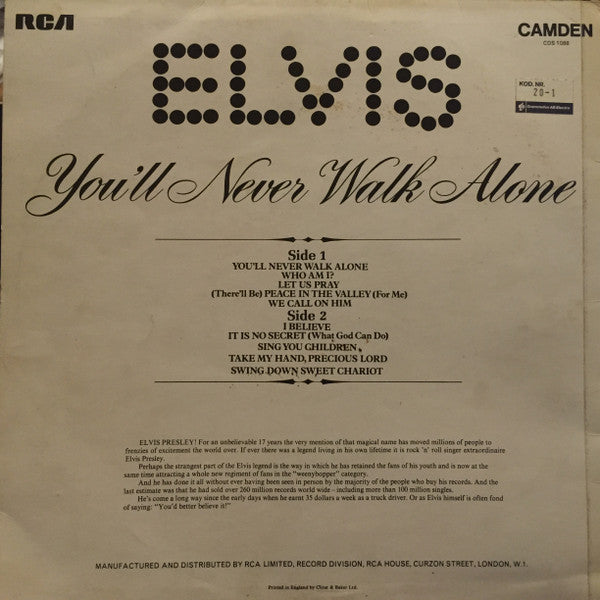 Elvis* – You'll Never Walk Alone