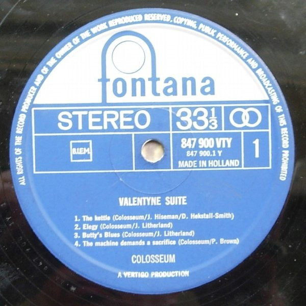 Colosseum ‎– Valentyne Suite   ,  Gatefold