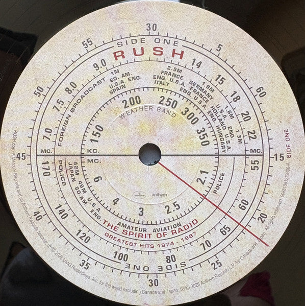Rush – The Spirit Of Radio (Greatest Hits 1974-1987)  ,  2 LP , Gatefold , 180 gram , black vinyl ,