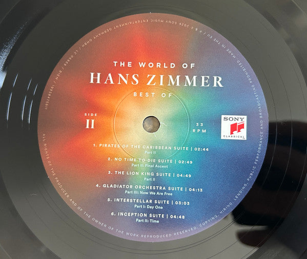 Hans Zimmer – The World Of Hans Zimmer - Best Of  ,  2 LP , gatefold , Single Sided,  Etched color laser , Limited Edition