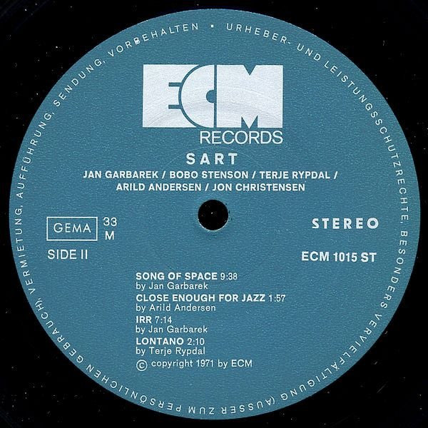 Jan Garbarek / Bobo Stenson / Terje Rypdal / Arild Andersen / Jon Christensen – Sart  ,  ECM