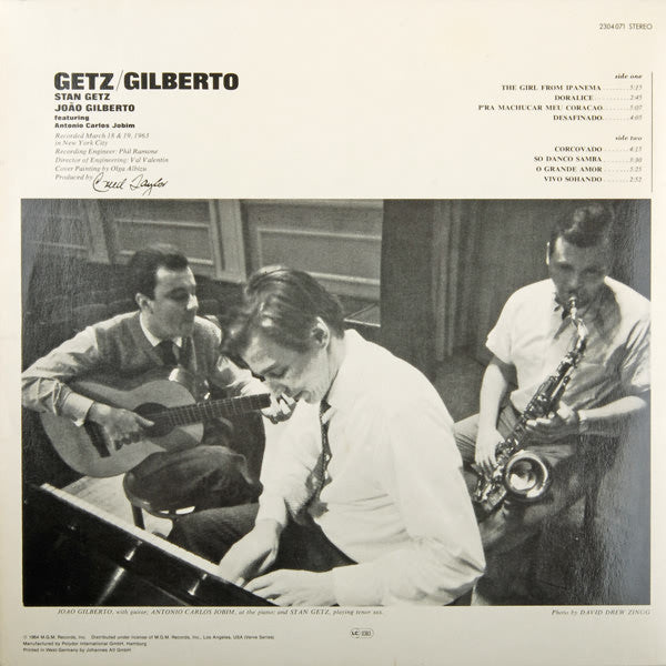 Stan Getz / João Gilberto Featuring Antonio Carlos Jobim ‎– Getz / Gilberto