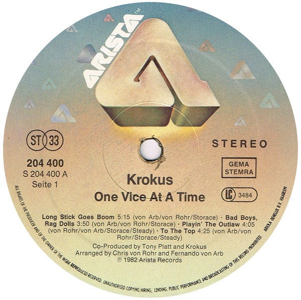Krokus – One Vice At A Time