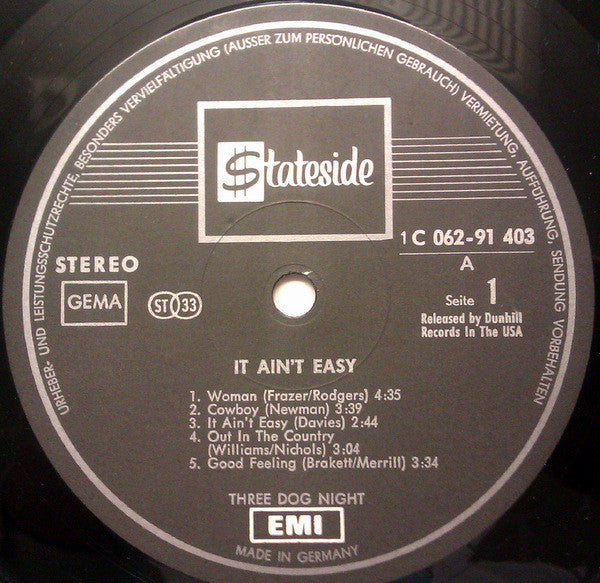 Three Dog Night – It Ain't Easy   ,  gatefold