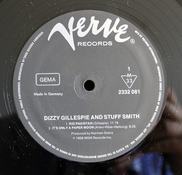 Dizzy Gillespie And Stuff Smith – Dizzy Gillespie And Stuff Smith