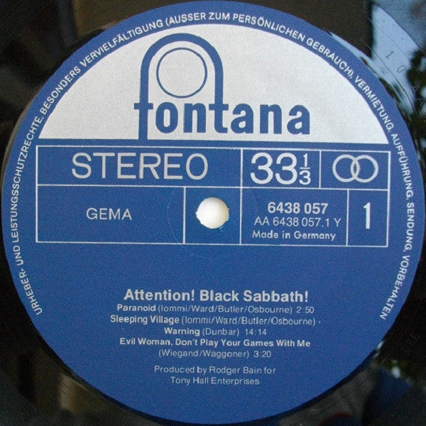 Black Sabbath – Attention! Black Sabbath!, LP, Compilation