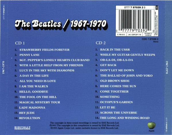 The Beatles – 1967-1970   ,  2 x CD , + 24 booklet