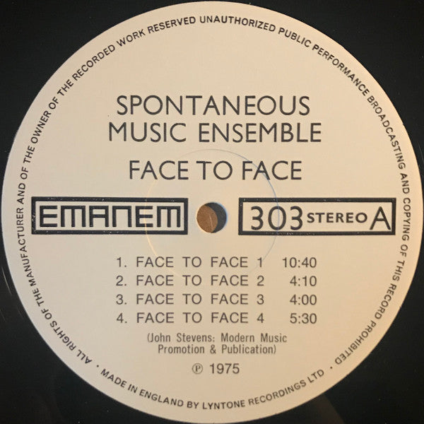 Spontaneous Music Ensemble – Face To Face