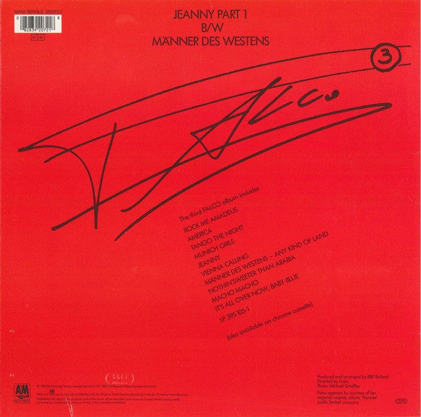 Falco – Jeanny Part 1   ,  45 RPM, Maxi-Single