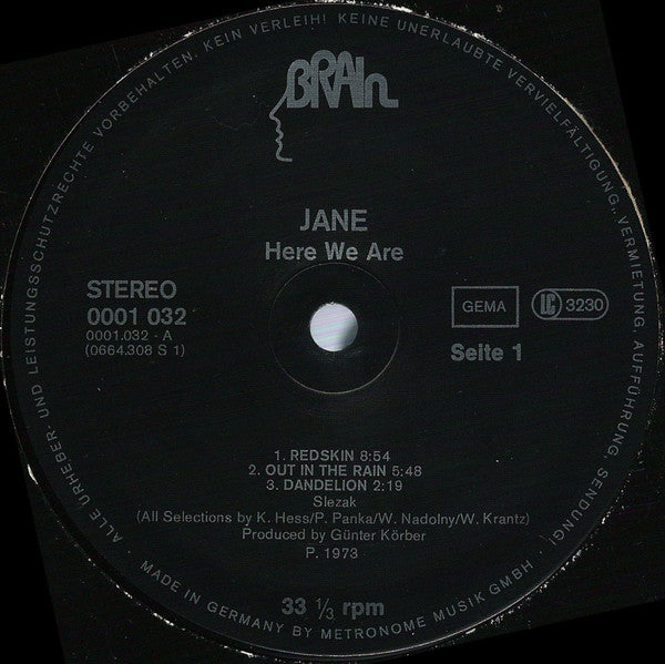 Jane ‎– Here We Are   , Gatefold