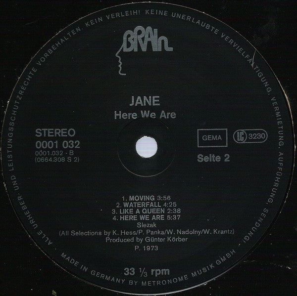 Jane ‎– Here We Are   , Gatefold