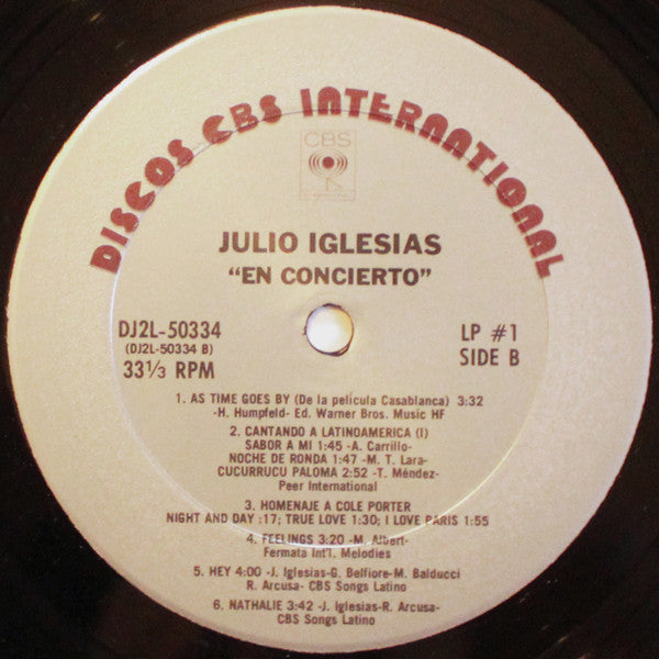 Julio Iglesias – En Concierto   ,  2 LP , Gatefold  , US press