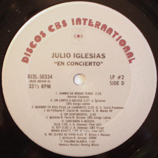 Julio Iglesias – En Concierto   ,  2 LP , Gatefold  , US press