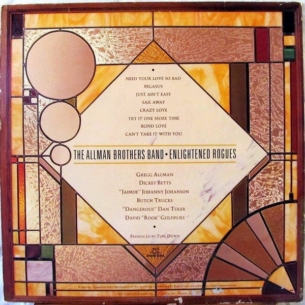 The Allman Brothers Band ‎– Enlightened Rogues   , Gatefold
