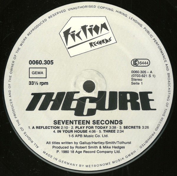 The Cure – Seventeen Seconds