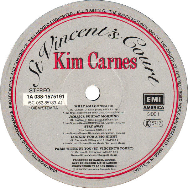 Kim Carnes – St Vincent's Court