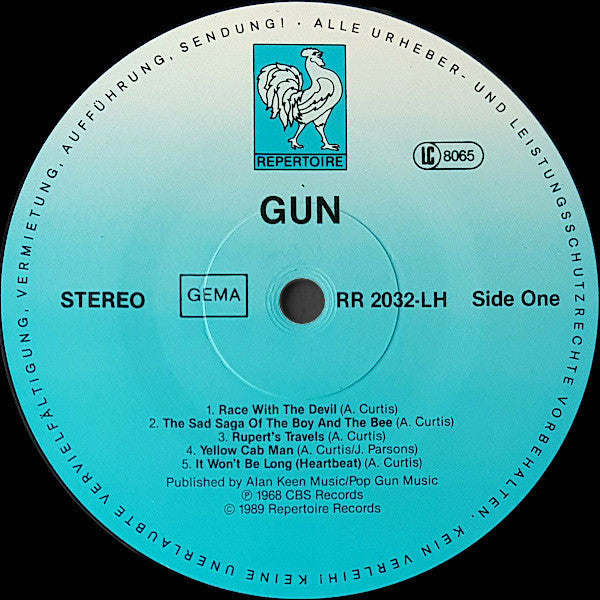 Gun ‎– Gun   ,  white vinyl