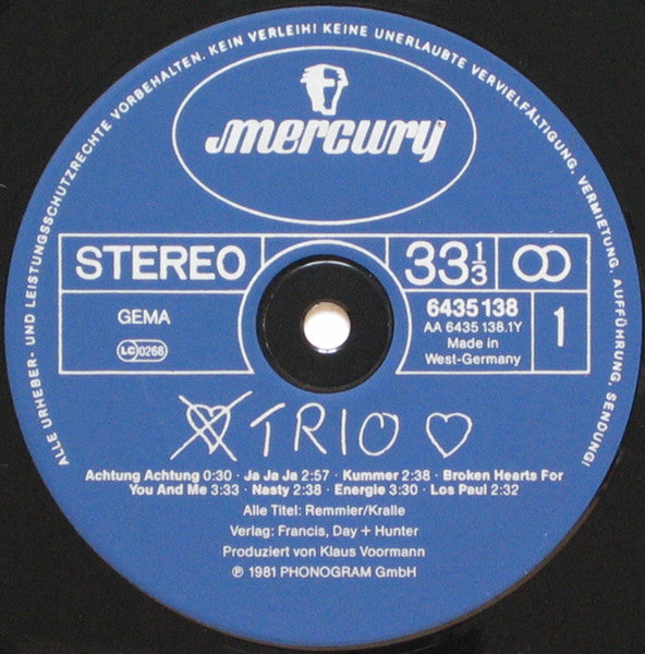 Trio – Trio   , 1 press , Germany