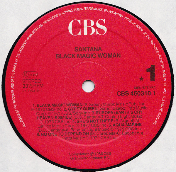 Santana ‎– Black Magic Woman   ,  2LP ,