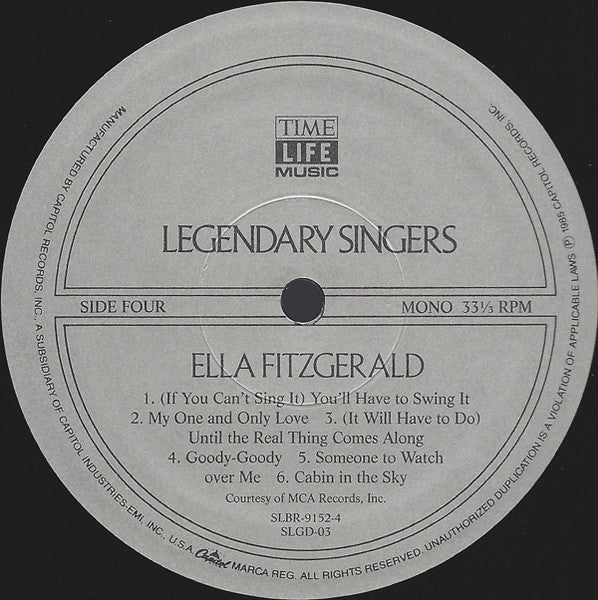 Ella Fitzgerald – Ella Fitzgerald (Legendary Singers)  ,  2 LP , Boxset