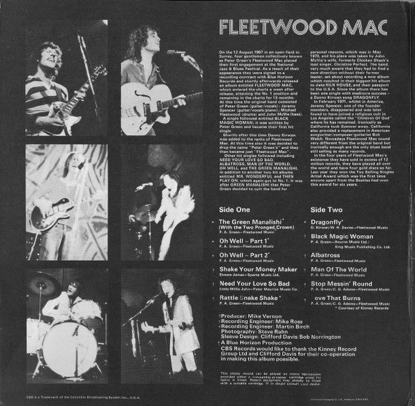 Fleetwood Mac – Fleetwood Mac Greatest Hits  ,  Gatefold