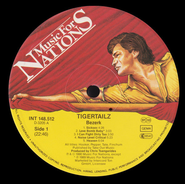 Tigertailz ‎– Bezerk   ,  Gatefold