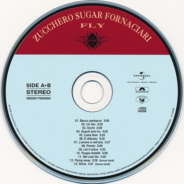 Zucchero Sugar Fornaciari* – Fly   ,  CD