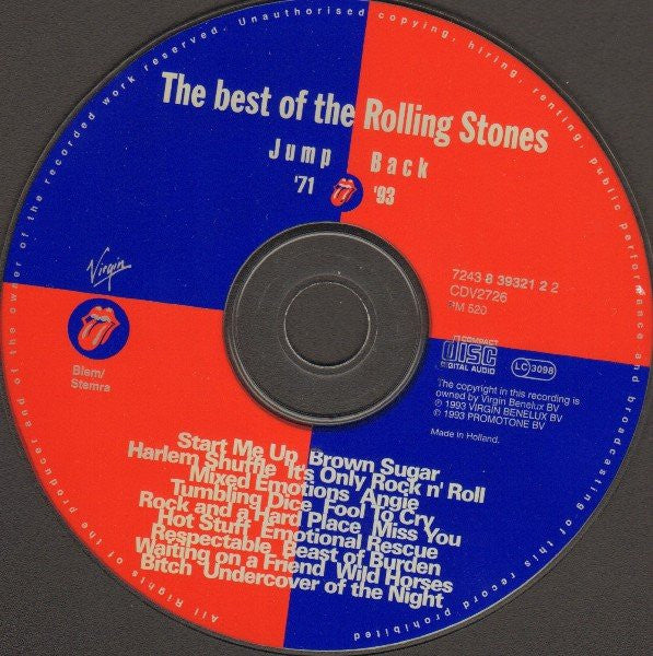 The Rolling Stones – Jump Back (The Best Of The Rolling Stones '71 - '93)