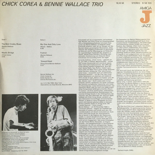 Chick Corea & Bennie Wallace Trio – Chick Corea & Bennie Wallace Trio