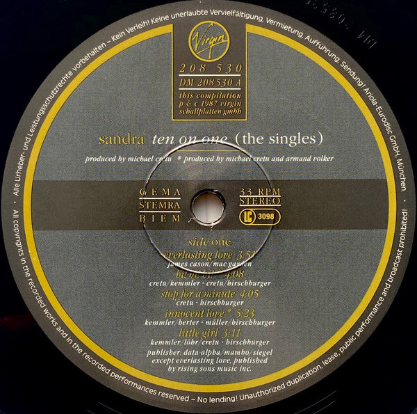 Sandra – Ten On One (The Singles)