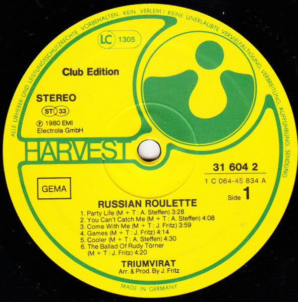 Triumvirat – Russian Roulette  ,  Club Edition