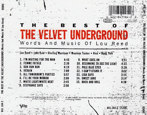 The Velvet Underground – The Best Of The Velvet Underground (Words And Music Of Lou Reed)