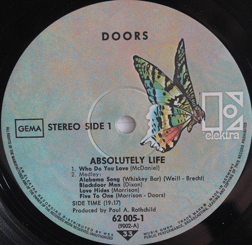 The Doors – Absolutely Live, 2xLP, Gatefold, Butterfly Labels