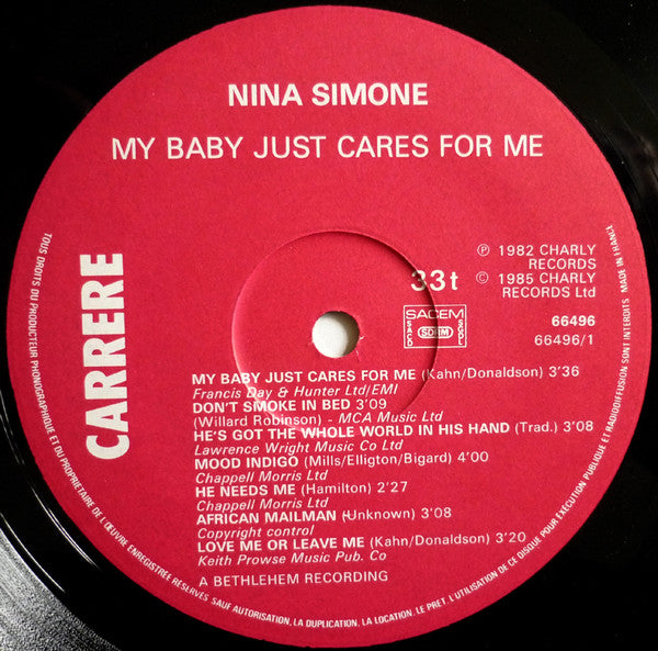 Nina Simone – My Baby Just Cares For Me