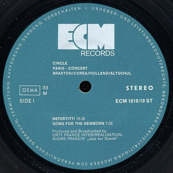 Circle  – Paris - Concert   ,   2 LP , Gatefold , ECM